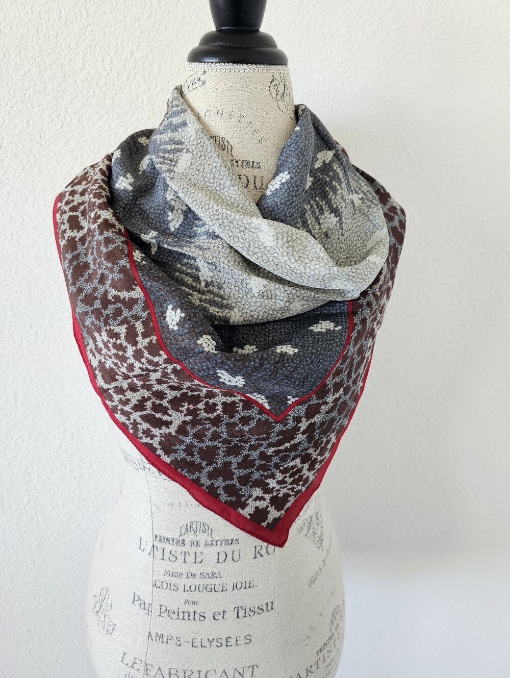 ​Vintage Anne Klein for The Vera Companies 100% Silk Scarf (34" x 35")​